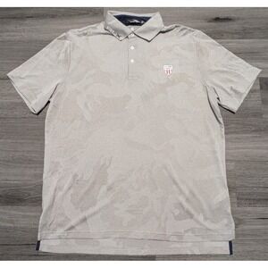 RLX Ralph Lauren Men's Gray Mesh Camo Performance US Open Polo Size Large